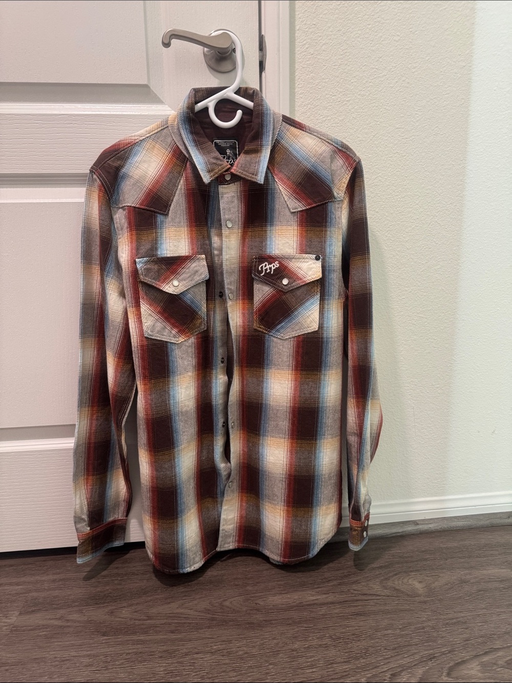 PRPS Men’s Size M Brown Plaid Western Style Shacket Shirt Jacket NWOT
